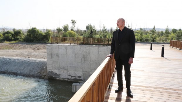 İlham Əliyev Talış-Tapqaraqoyunlu-Qaşaltı sanatoriyası yolunun açılışını edib - YENİLƏNİB 