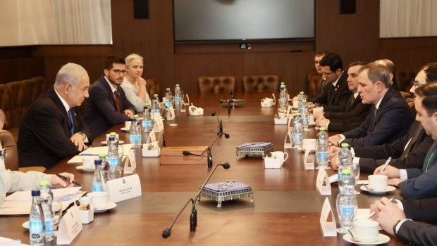 Ceyhun Bayramov İsrail Baş naziri ilə görüşdü - FOTO