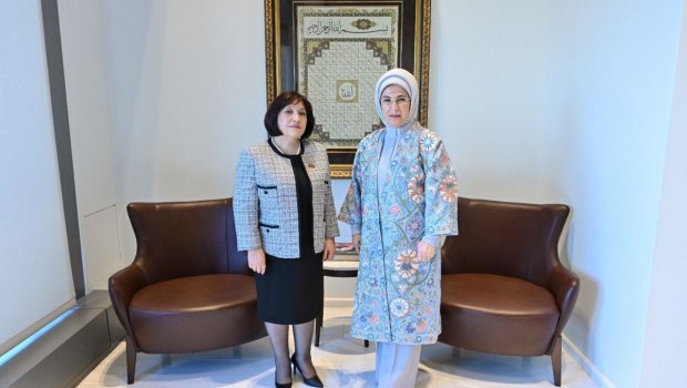 Əminə Ərdoğan zəlzələdə Azərbaycanın dəstəyini yüksək qiymətləndirib - FOTO