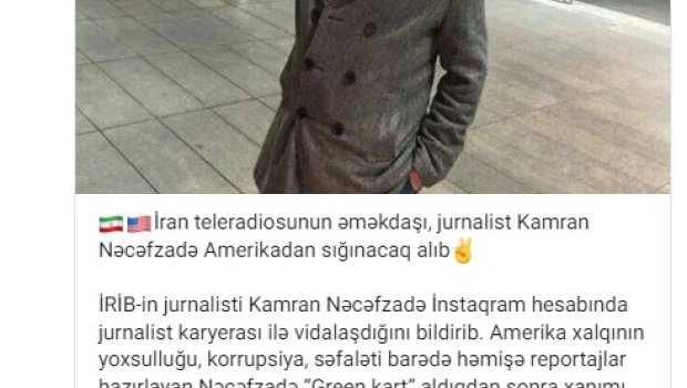 İran teleradiosunun əməkdaşı ABŞ-dən sığınacaq aldı - FOTO 
