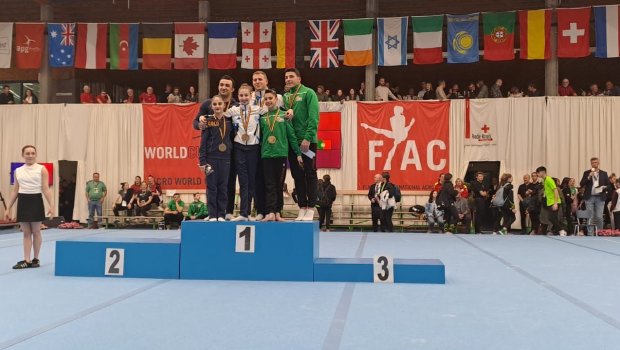Gimnastlarımız Belçikada qızıl və gümüş medal qazandı - FOTO