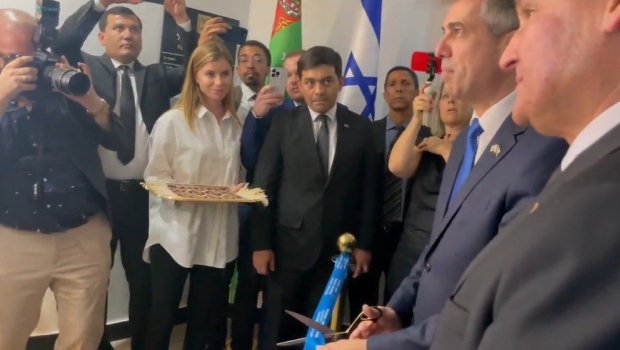 İsrailin Türkmənistanda səfirliyi açıldı - VİDEO