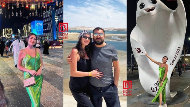 Safuranın həyat yoldaşı ilə Qətərdəki TƏTİLİ - FOTO