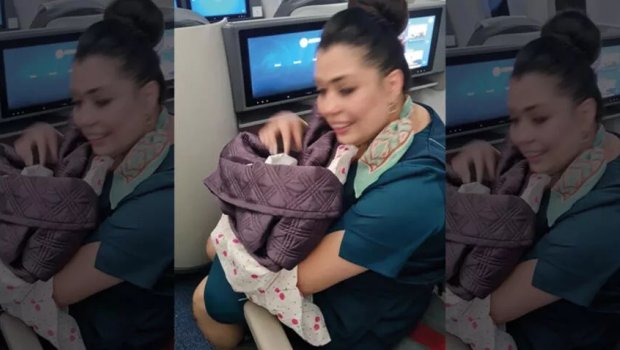 İstanbula uçan təyyarədə körpə dünyaya GƏLDİ  