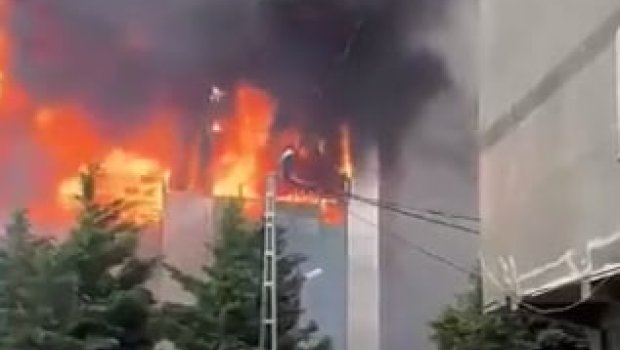 SON DƏQİQƏ: Türkiyədə televiziya binası YANIR - VİDEO 