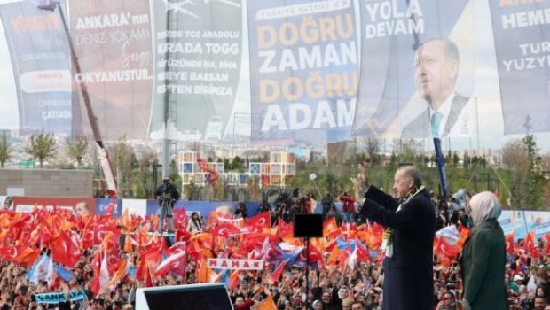 Ərdoğan Ankarada böyük mitinq keçirdi - FOTO