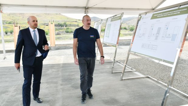 İlham Əliyev Cəbrayılda orta məktəbin inşası ilə tanış olub - FOTO-YENİLƏNİB 