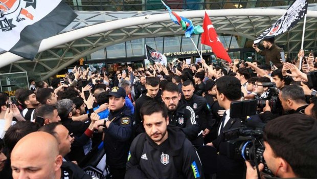 Bakıya gələn “Beşiktaş”ın azarkeşləri arasında İZDİHAM - FOTO 