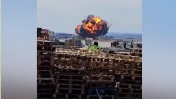 İspaniyada F-18 qırıcısı QƏZAYA UĞRADI - ANBAAN VİDEO