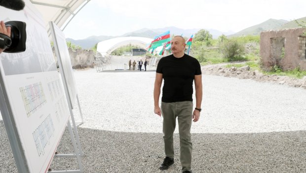 Kəlbəcər şəhərində ilk yaşayış məhəlləsinin təməli qoyulub - VİDEO