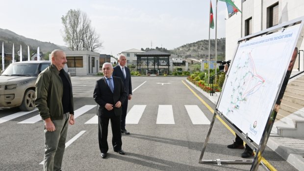 Dövlətimizin başçısı “Laçın” şəhər yarımstansiyasının açılışını edib