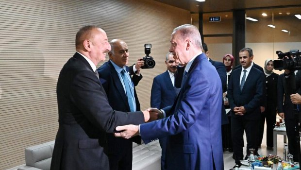 Ərdoğan Ankaradakı qonaqlarının şərəfinə şam yeməyi verib, İlham Əliyev də iştirak edib