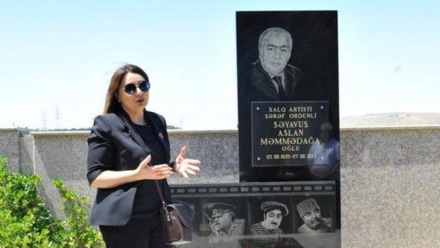 Onlar Siyavuş Aslanın və oğlunun məzarını ziyarət etdilər - FOTO 