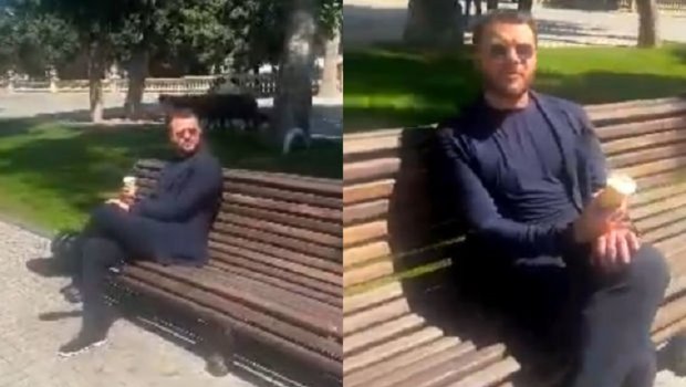 Emin Ağalarov Bakı bulvarında - VİDEO 