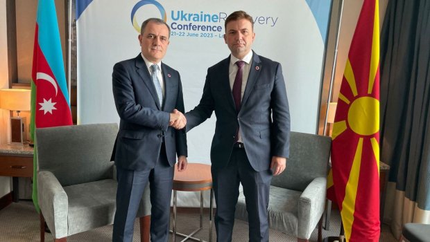 Ceyhun Bayramov Şimali Makedoniyadan olan həmkarı ilə GÖRÜŞDÜ