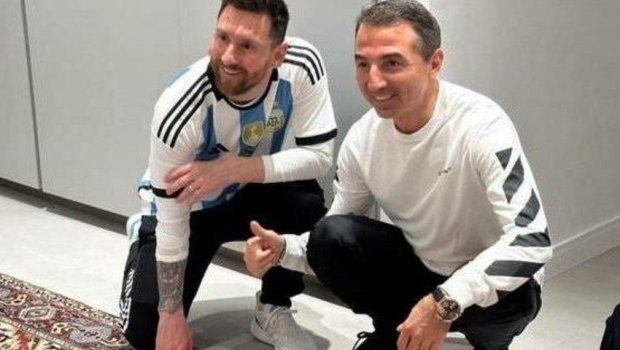 Azərbaycanlı iş adamı Messiyə Azərbaycan xalçası hədiyyə etdi - VİDEO