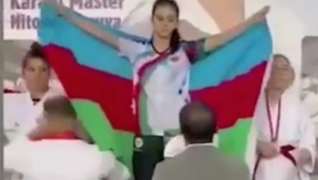 Erməni idmançıdan daha bir təxribat - VİDEO