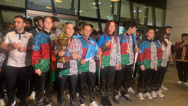 Batumidə erməni təxribatı ilə qarşılaşan idmançılarımız Vətənə döndü - FOTO