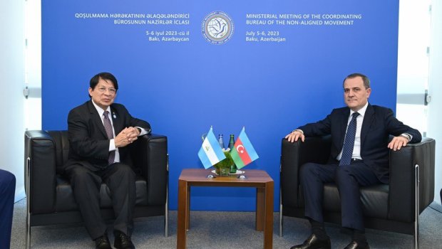 Ceyhun Bayramovun nikaraqualı həmkarı ilə görüşü olub