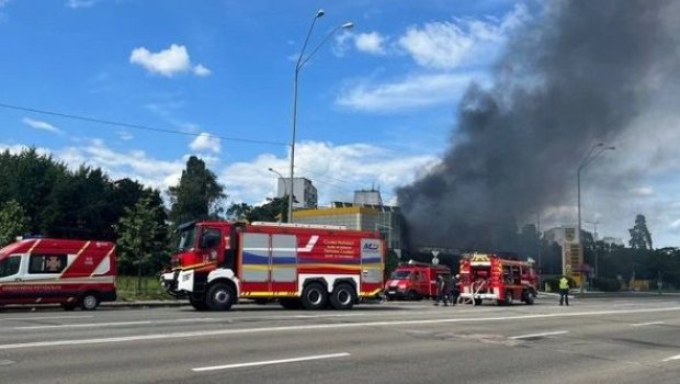 Kiyevdə yanacaqdoldurma məntəqəsi yanır – VİDEO