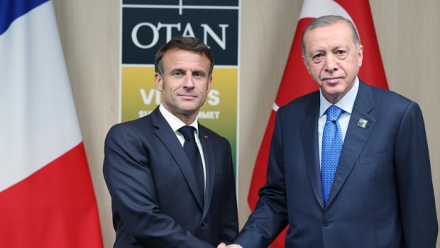 Ərdoğan Makronla GÖRÜŞDÜ - FOTO