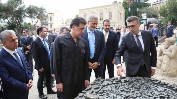 İraq Kürdüstan Regionunun başçısı İçərişəhərdə - FOTO 