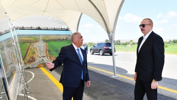 Prezident Əhmədbəyli-Füzuli-Şuşa yolundakı tikinti ilə tanış OLDU - FOTO/VİDEO