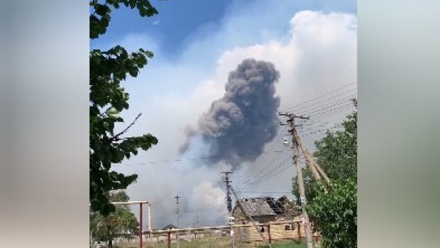 Qara  dəniz Donanmasının Krımdakı aviabazasında PARTLAYIŞ: Əhali təxliyə edildi - VİDEO