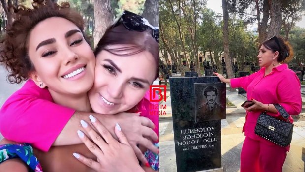 Mehin anası ilə Şəhidlər Xiyabanında atasının məzarını ziyarət etdi - VİDEO 