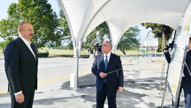 Prezident Qarapapaq-Çaylı avtomobil yolunun açılışında iştirak ETDİ - FOTO