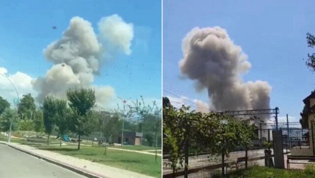 Türkiyənin Kocaeli şəhərinin Derince limanında partlayış olub - VİDEO