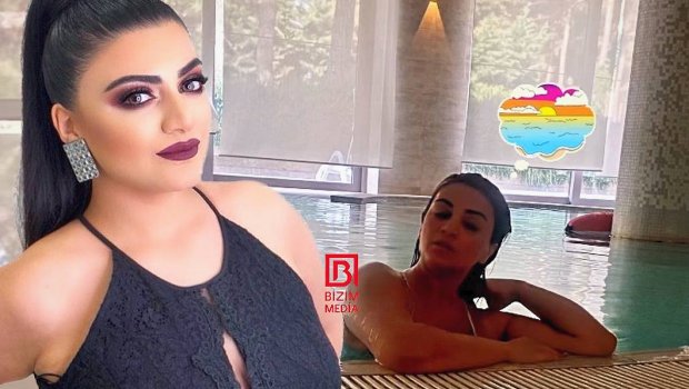 Aytac Vidadiqızının gözlərdən kənar hovuz KEYFİ - FOTO 