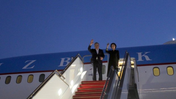 Şavkat Mirziyoyevin Azərbaycana səfəri başa çatıb - FOTO