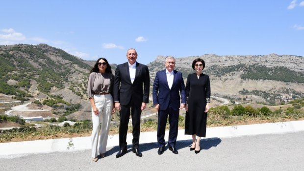 Azərbaycan və Özbəkistan prezidentləri xanımları ilə Şuşaya SƏFƏR ETDİLƏR - YENİLƏNİB - FOTO