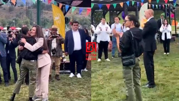 Ölkə başçısı və Birinci xanım Gülyanaq Məmmədovanın ifasını alqışla qarşıladılar - VİDEO 