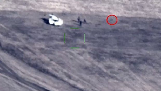 Ermənistana məxsus PUA-nın idarəetmə stansiyasının MƏHV EDİLMƏSİ ANI - VİDEO 