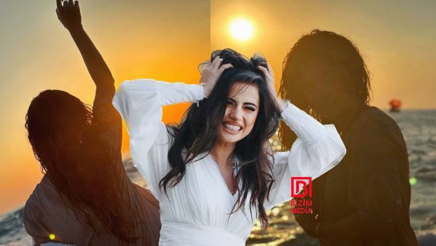 Türkiyədə istirahət edən azərbaycanlı aktrisa: “Yenə dalğa ilə öpüşdüm” - FOTO/VİDEO