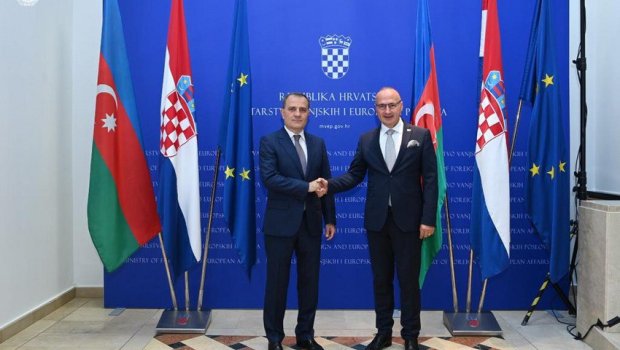 Ceyhun Bayramov xorvatiyalı həmkarı ilə görüşdü - FOTO