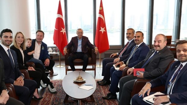 Ərdoğan Nyu-Yorkda İlon Maskla görüşdü - VİDEO