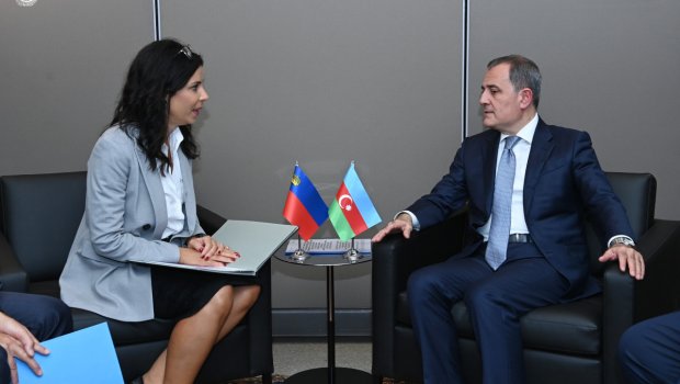 Ceyhun Bayramovun Lixtenşteynin xarici işlər naziri ilə görüşü olub - FOTO 