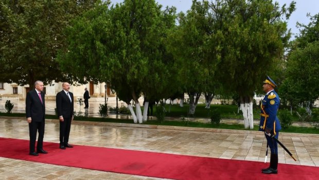 Ərdoğanın rəsmi qarşılanma mərasimi KEÇİRİLDİ - FOTO