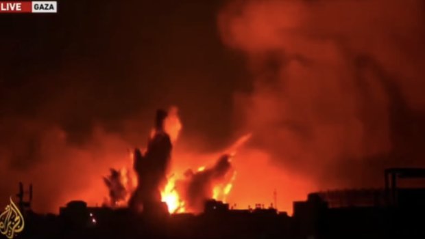 Qəzza zolağı od içində - VİDEO