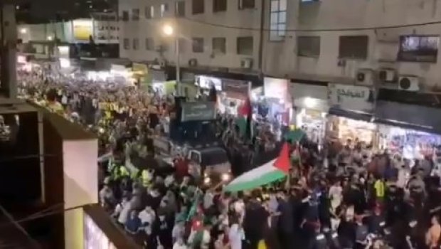 İordaniyada Qəzza zolağındakı münaqişələrə görə aksiya KEÇİRİLİR - VİDEO  