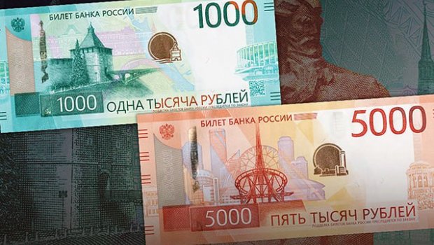Rusiyada yeni 1000 və 5000 rublluq banknotlar - FOTO