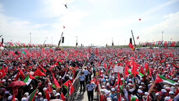 İstanbulda “Böyük Fələstin” nümayişi keçirilir - ANBAAN VİDEO 