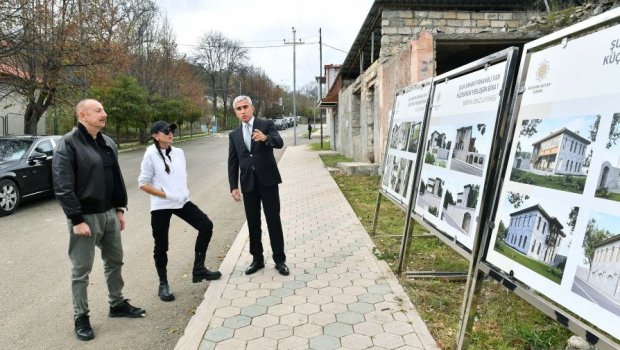 Prezident Pənahəli xan küçəsində həyata keçiriləcək layihələr ilə tanış olub - FOTO