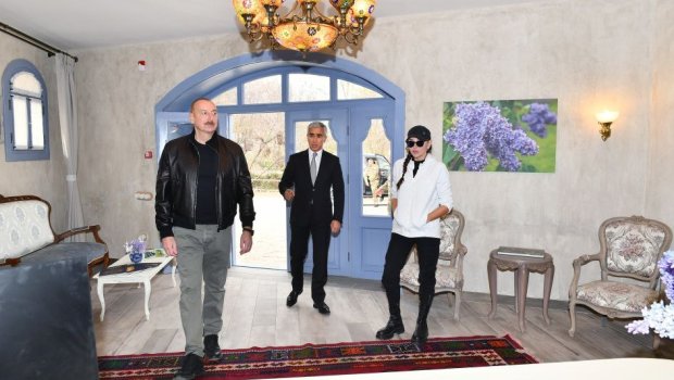 Prezident və birinci xanım Şuşada “Yasəmən” otelinin AÇILIŞINDA - FOTO