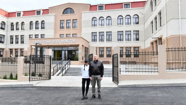 Prezident Şuşa şəhəri 1 nömrəli tam orta məktəbin AÇILIŞINDA - FOTO/YENİLƏNİB