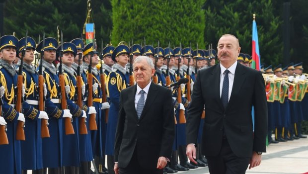 İraq Prezidentinin rəsmi qarşılanma MƏRASİMİ - FOTO/VİDEO