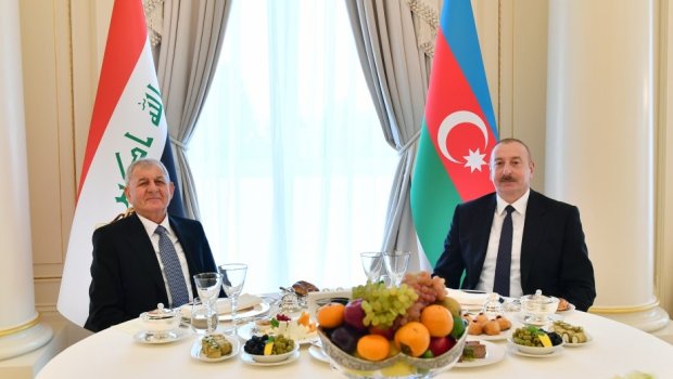 İlham Əliyevin adından İraq Prezidentinin şərəfinə rəsmi nahar verilib